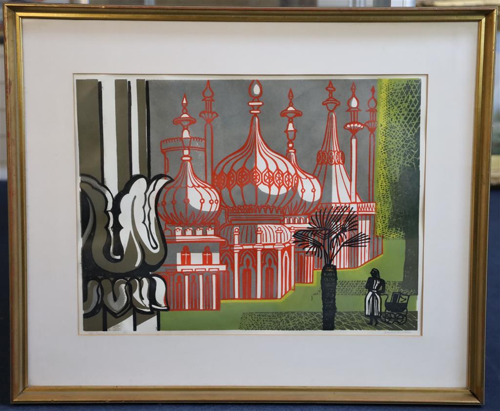 § Edward Bawden (1903-1989) The Royal Pavilion 18.5 x 24.5in.